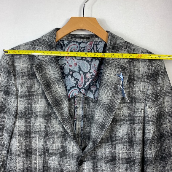 Tailorbyrd Slim Fit Sport Coat 42R Gray Plaid $395 - Picture 7 of 15